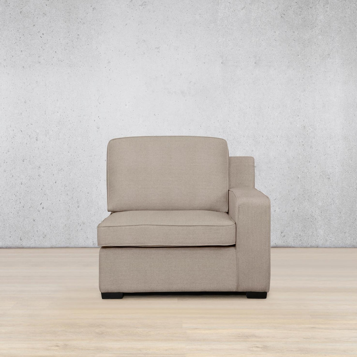 Rome Fabric 1 Seater Sofa Right Hand Facing (RHF) - Fabric Couches | Kenya Sand, , single couch, modular couches, modern couch