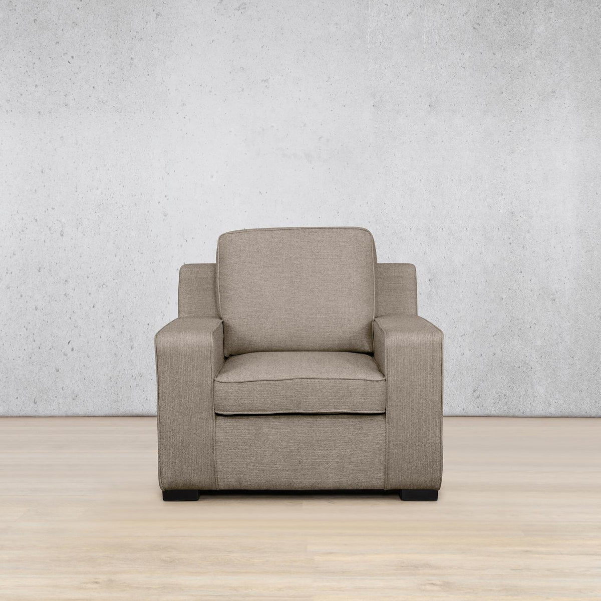 Rome Fabric 1 seater couch - Ivory Sand | Fabric couch, sofas and couches, single seater couch, bedroom couch