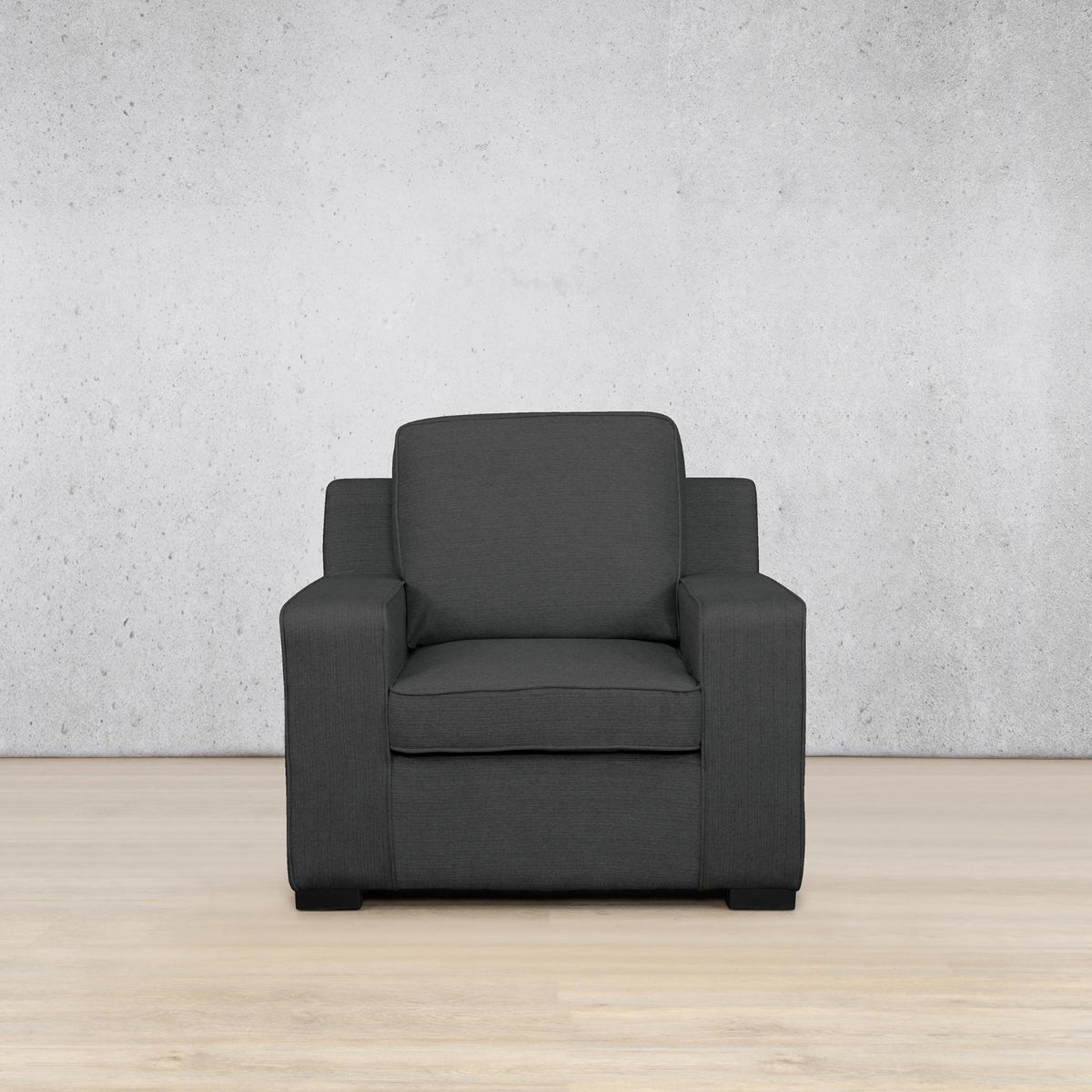 Rome 1 seater fabric couch - Kenya Charcoal | Fabric couch, couches, single couches for sale
