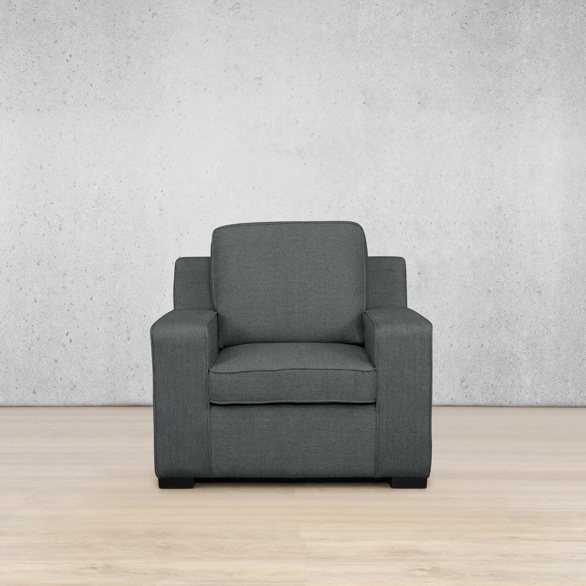 Rome Fabric 1 seater sofa - Silver Charm | Fabric couches, one seater couch, single couches for sale, small couch