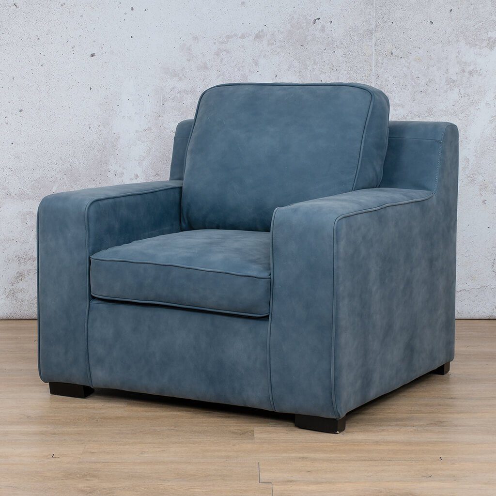 Rome 1 Seater Leather Couch - Leather Couches