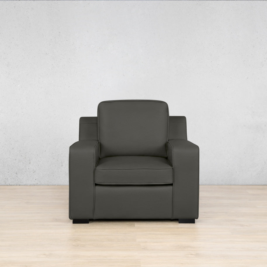 Rome 1 Seater Leather Couch - Czar Anthracite - Leather Couches