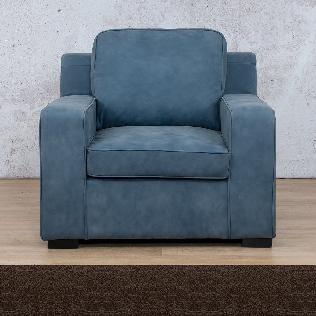 Rome 1 Seater Leather Couch - Leather Couches