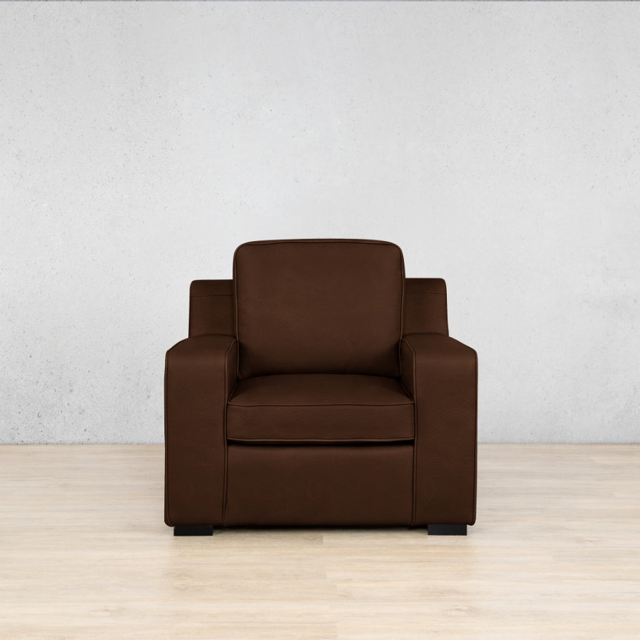 Rome 1 Seater Leather Couch - Royal Cognac - Leather Couches