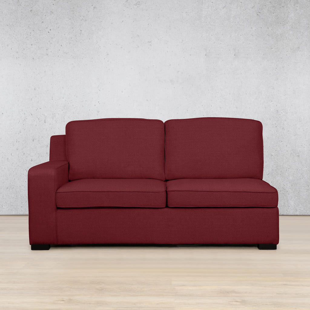Rome Fabric 2 Seater LHF Fabric Sofa Leather Gallery Deep Cherry