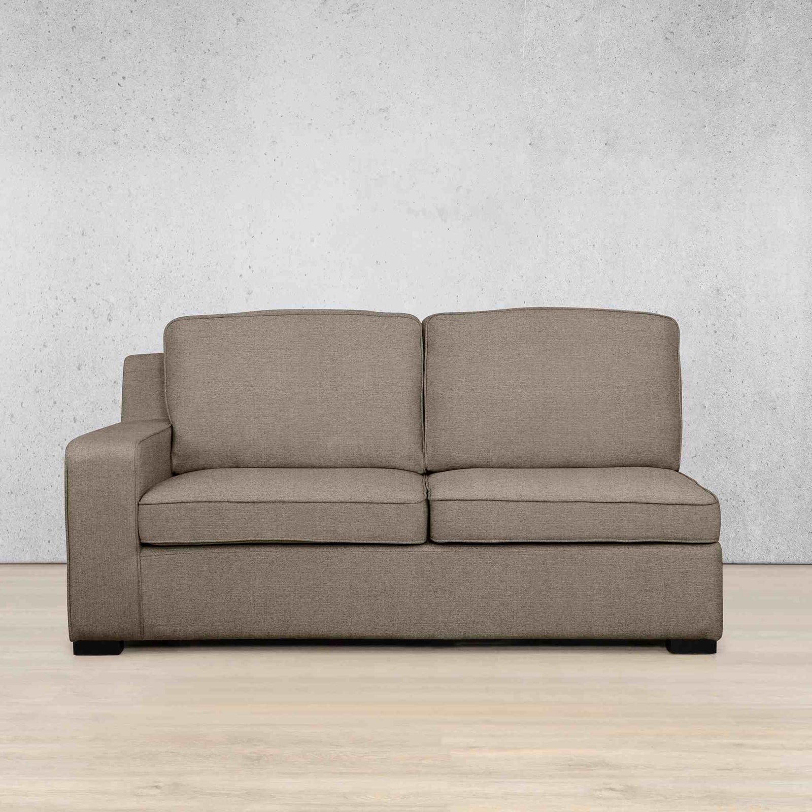 Rome Fabric 2 Seater LHF Fabric Sofa Leather Gallery Ivory Sand
