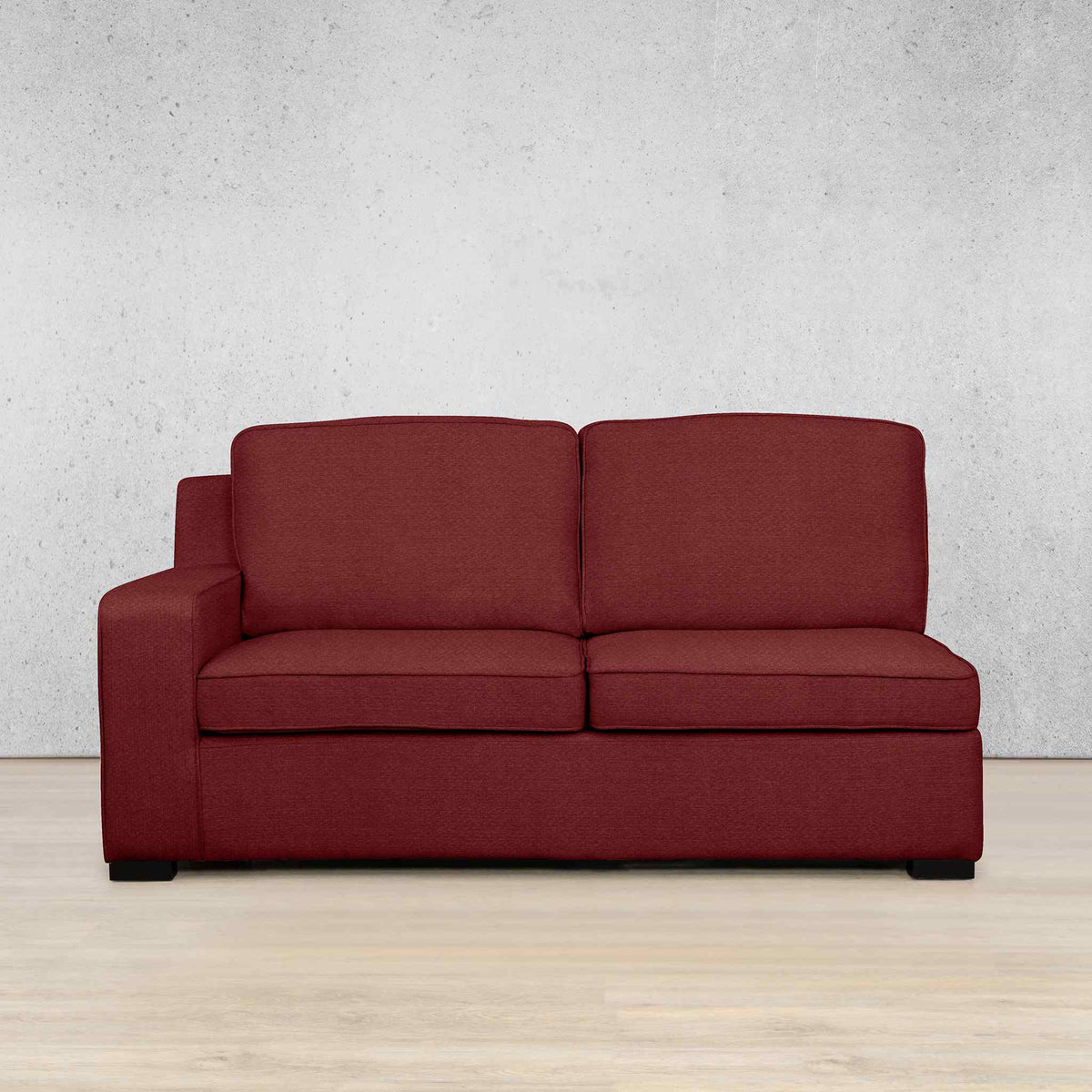 Rome Fabric 2 Seater LHF Fabric Sofa Leather Gallery Kenya Red