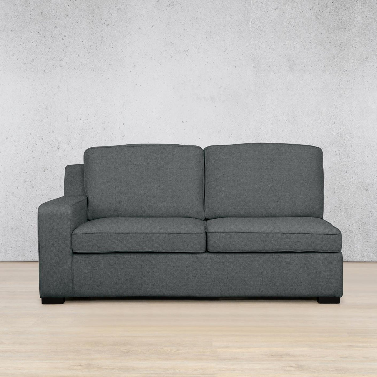 Rome Fabric 2 Seater LHF Fabric Sofa Leather Gallery | Silver Charm