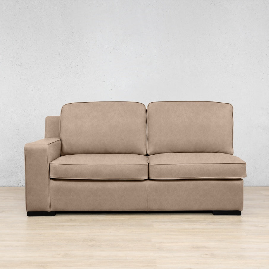 Rome Leather 2 Seater LHF Leather Sofa Leather Gallery Czar Almond