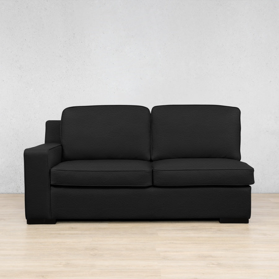 Rome Leather 2 Seater LHF Leather Sofa Leather Gallery Czar Black