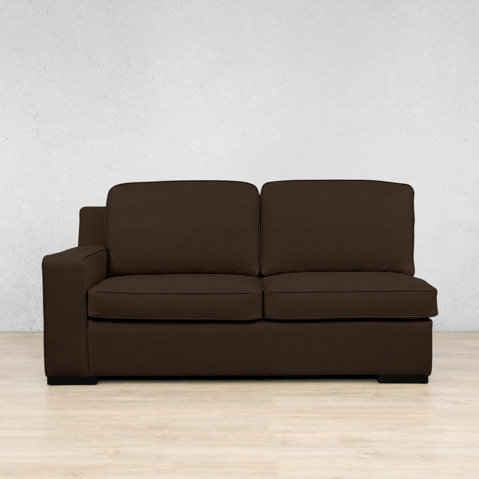 Rome Leather 2 Seater LHF Leather Sofa Leather Gallery Czar Chocolate