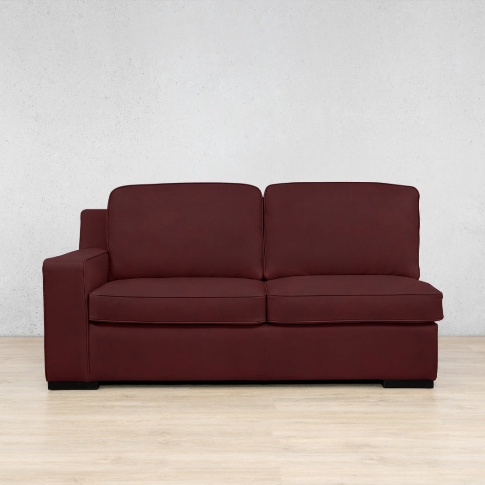 Rome Leather 2 Seater LHF Leather Sofa Leather Gallery Royal Ruby 