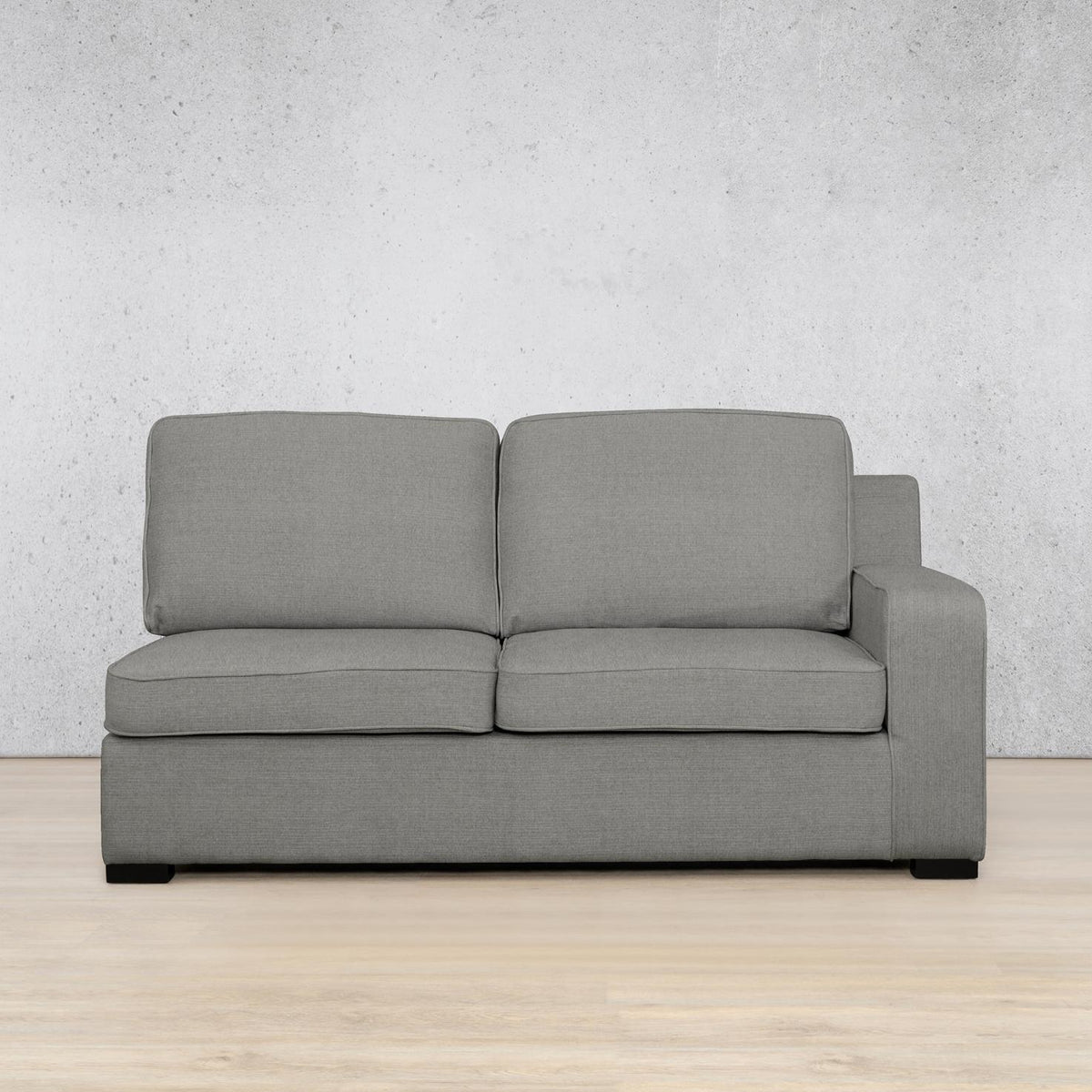 Rome Fabric - 2 Seater Left Arm Leather Gallery | Kenya Grey