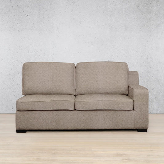 Rome Fabric - 2 Seater Left Arm Leather Gallery Kenya Sand