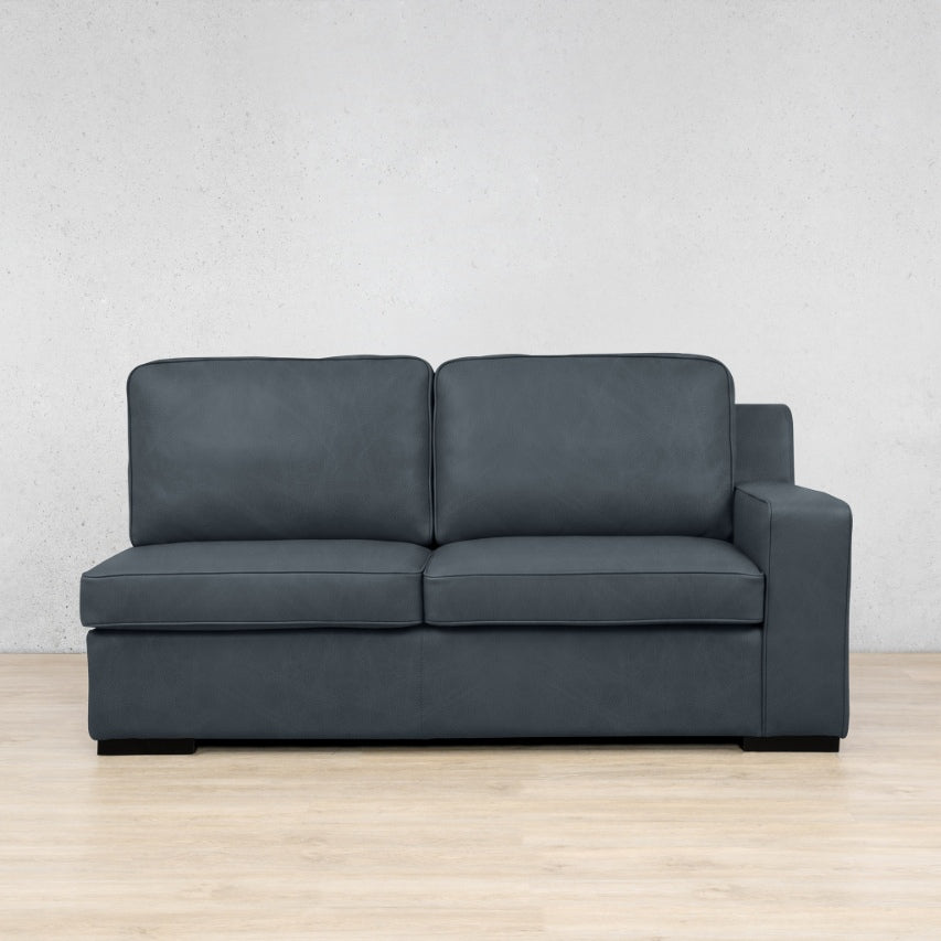 Rome Leather 2 Seater RHF Leather Sofa Leather Gallery Bedlam Blue Night