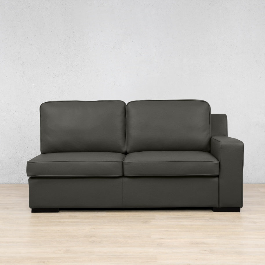 Rome Leather 2 Seater RHF Leather Sofa Leather Gallery Czar Anthracite