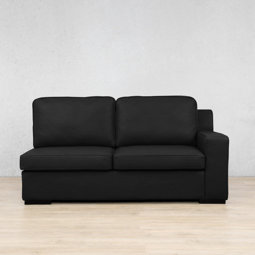 Rome Leather 2 Seater RHF Leather Sofa Leather Gallery Czar Black