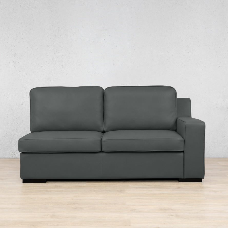 Rome Leather 2 Seater RHF Leather Sofa Leather Gallery Flux Grey
