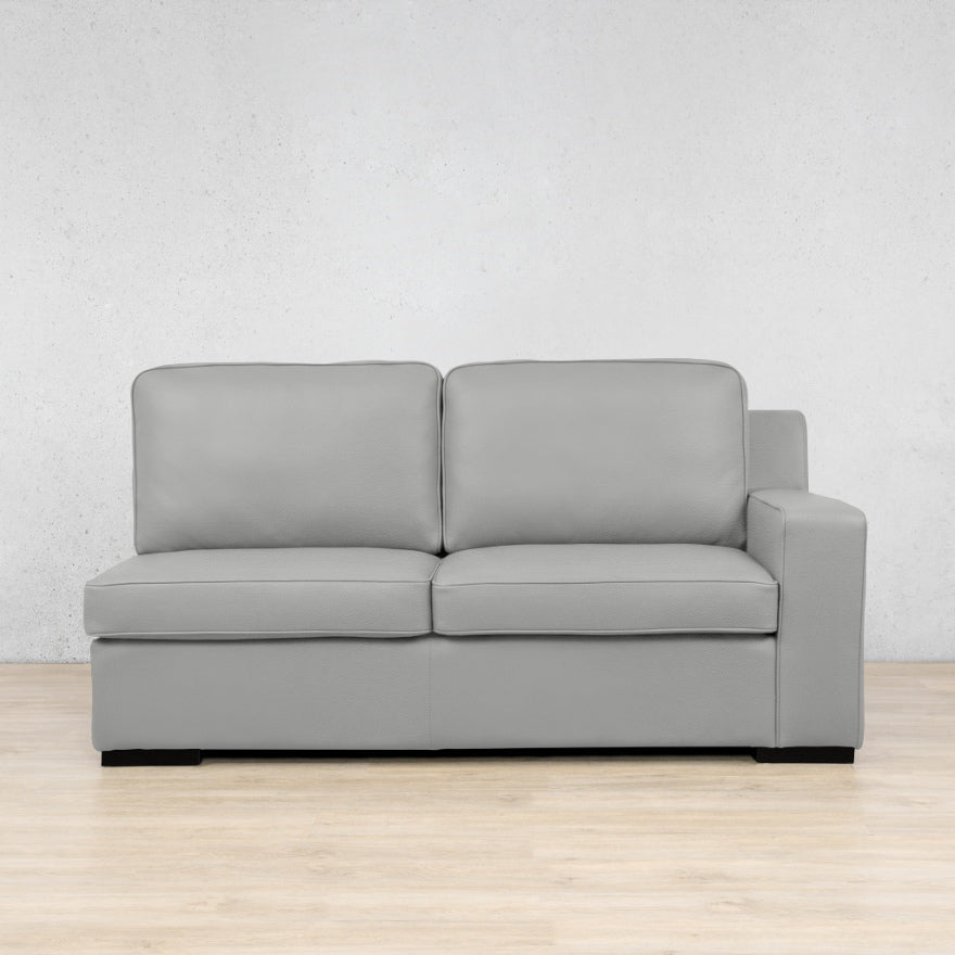 Rome Leather 2 Seater RHF Leather Sofa Leather Gallery Manatee Grey
