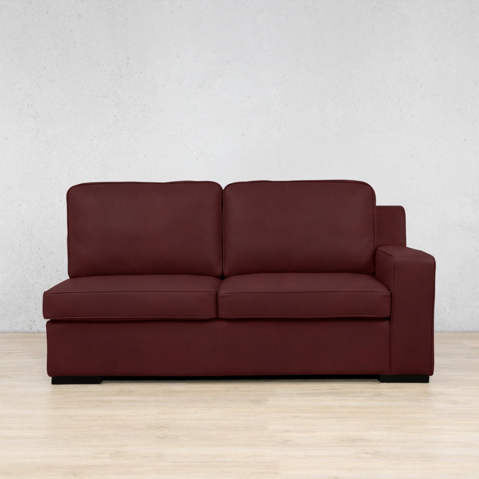 Rome Leather 2 Seater RHF Leather Sofa Leather Gallery Royal Ruby