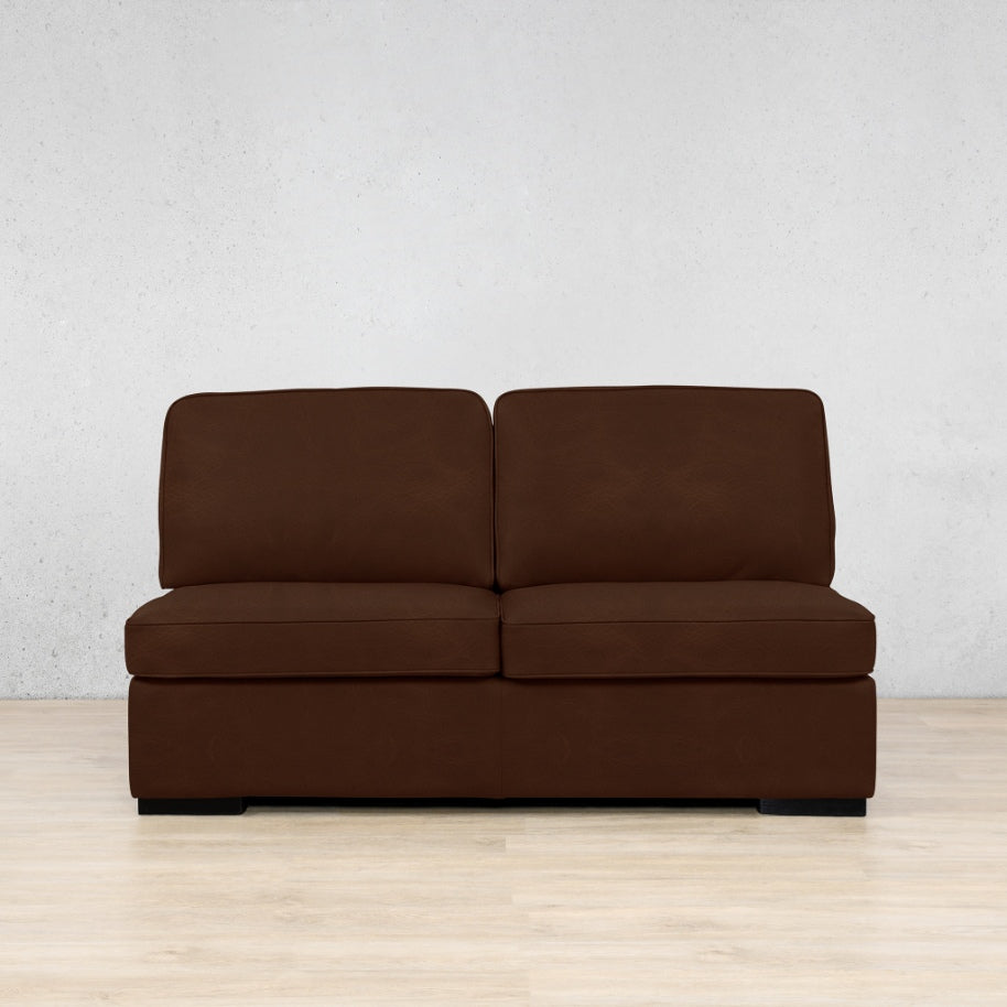 Rome Leather Armless - 2 Seater Leather Sofa Leather Gallery Royal Cognac 