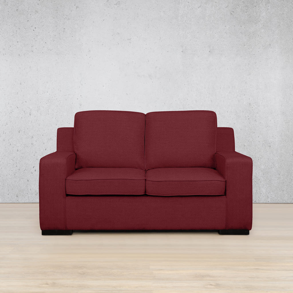 Rome Fabric 2 Seater Sofa - Deep Cherry - Fabric Couches, sofas and couches, two seater couch, modern couch 
