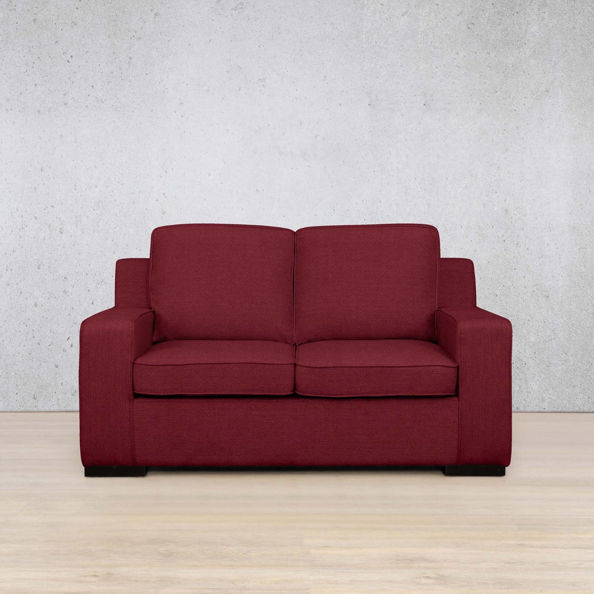 Rome Fabric 2 Seater Sofa - Kenya Red - Fabric Couch, modern couch, 2 seater couch, 2 seater couch for sale