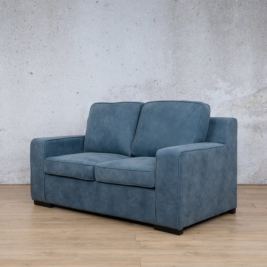 Rome 2 Seater Leather Sofa Leather Sofa Leather Gallery flux blue