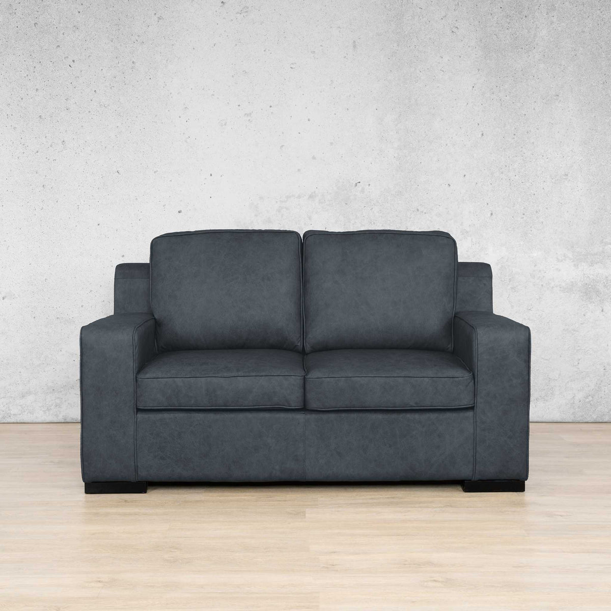 Rome 2 Seater Leather Sofa Leather Sofa Leather Gallery Bedlam Blue Night