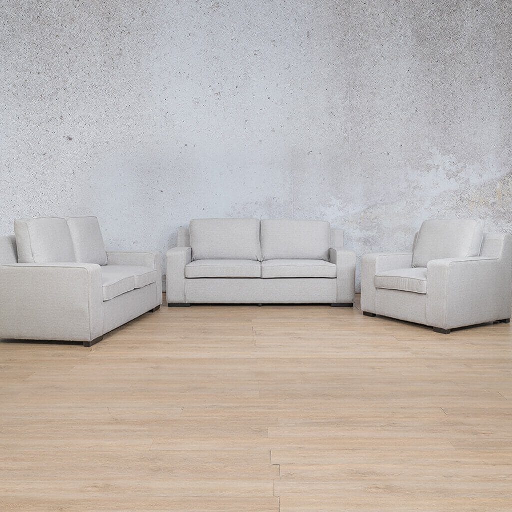 Rome 3 + 2 + 1 Fabric Sofa Suite - Oyster - Fabric Couches