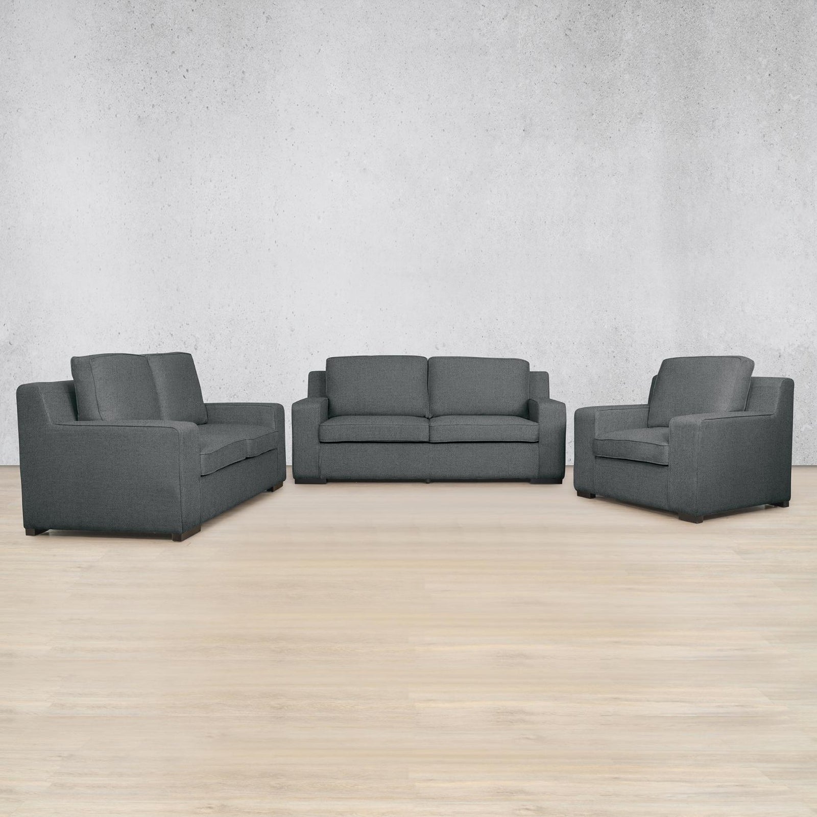 Rome 3+2+1 Fabric Sofa Suite - Silver Charm | Fabric Couches, fabric lounge suite, couches