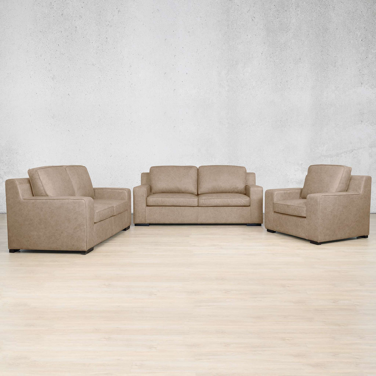 Rome 3+2+1 Leather Sofa Suite Leather Sectional Leather Gallery Almond