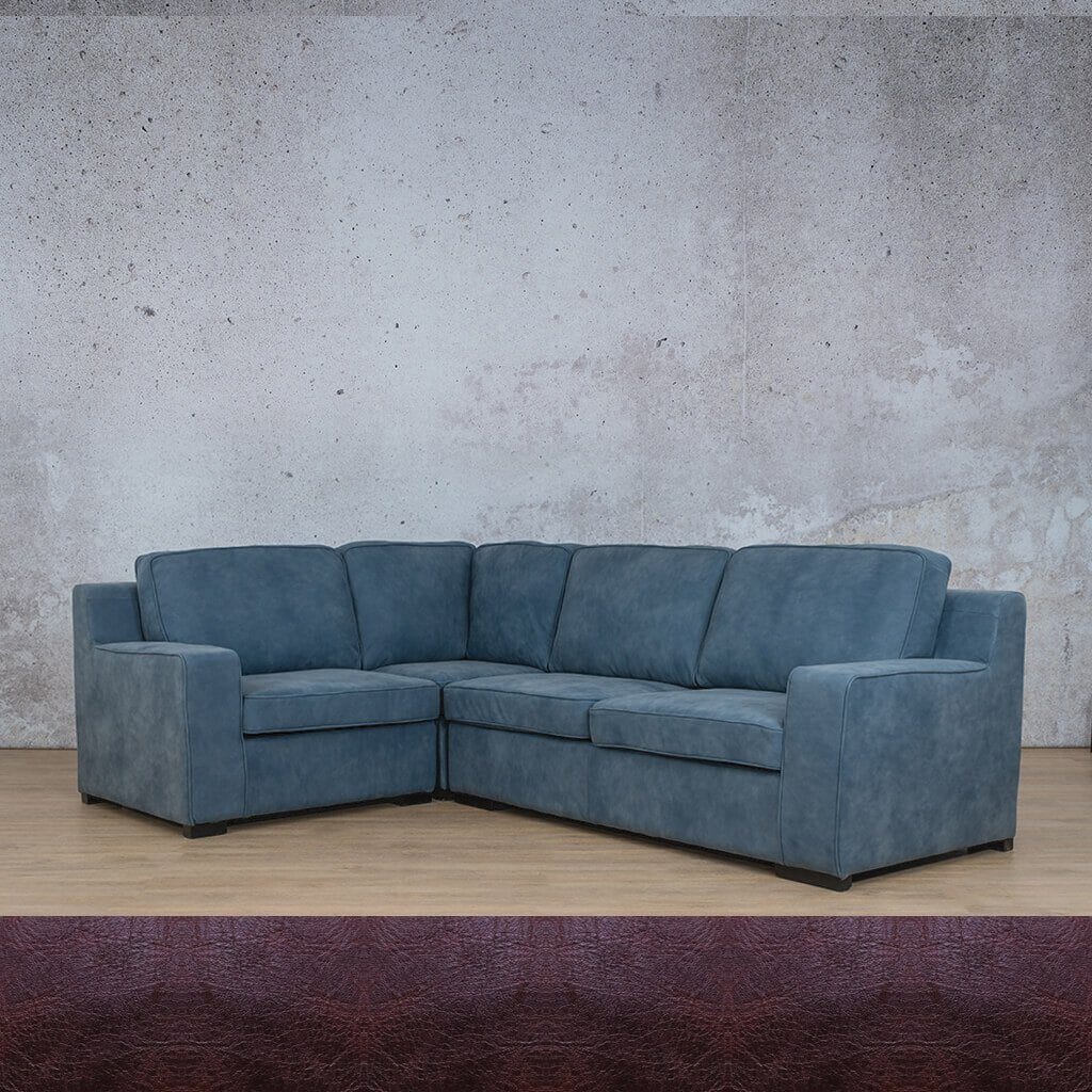Rome 4 Seater L-Shape Sofa - LHF Leather Sofa Leather Gallery Royal Coffee