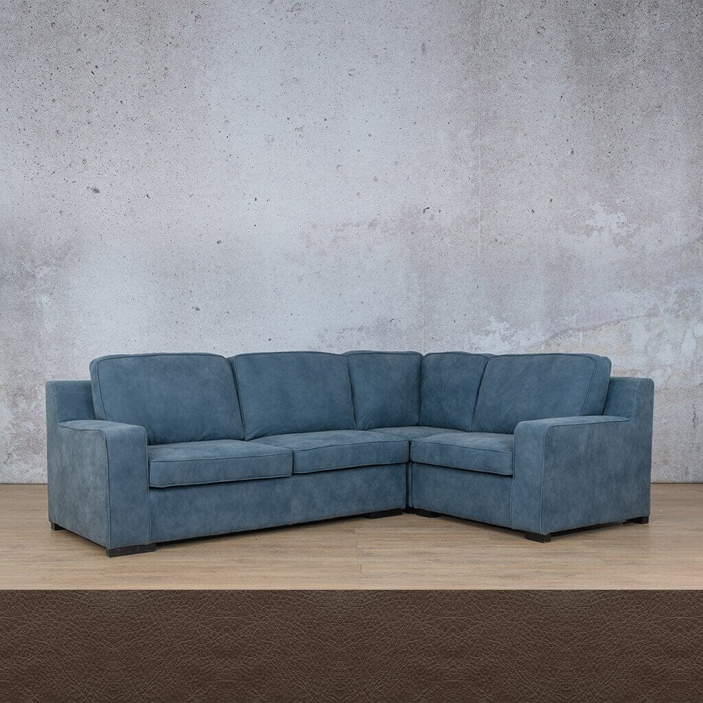 Rome 4 Seater L-Shape Sofa - RHF Leather Sofa Leather Gallery Country Ox Blood