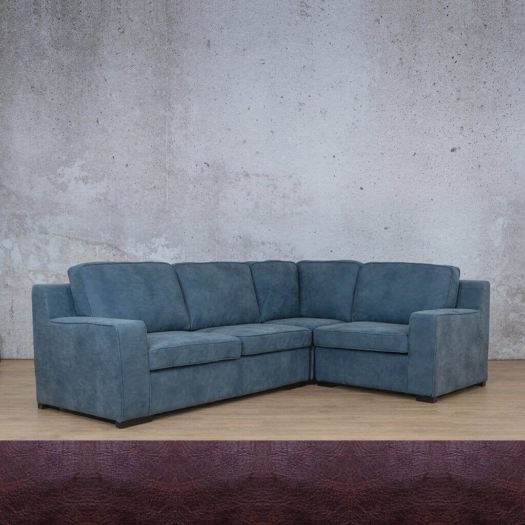 Rome 4 Seater L-Shape Sofa - RHF Leather Sofa Leather Gallery Royal Coffee