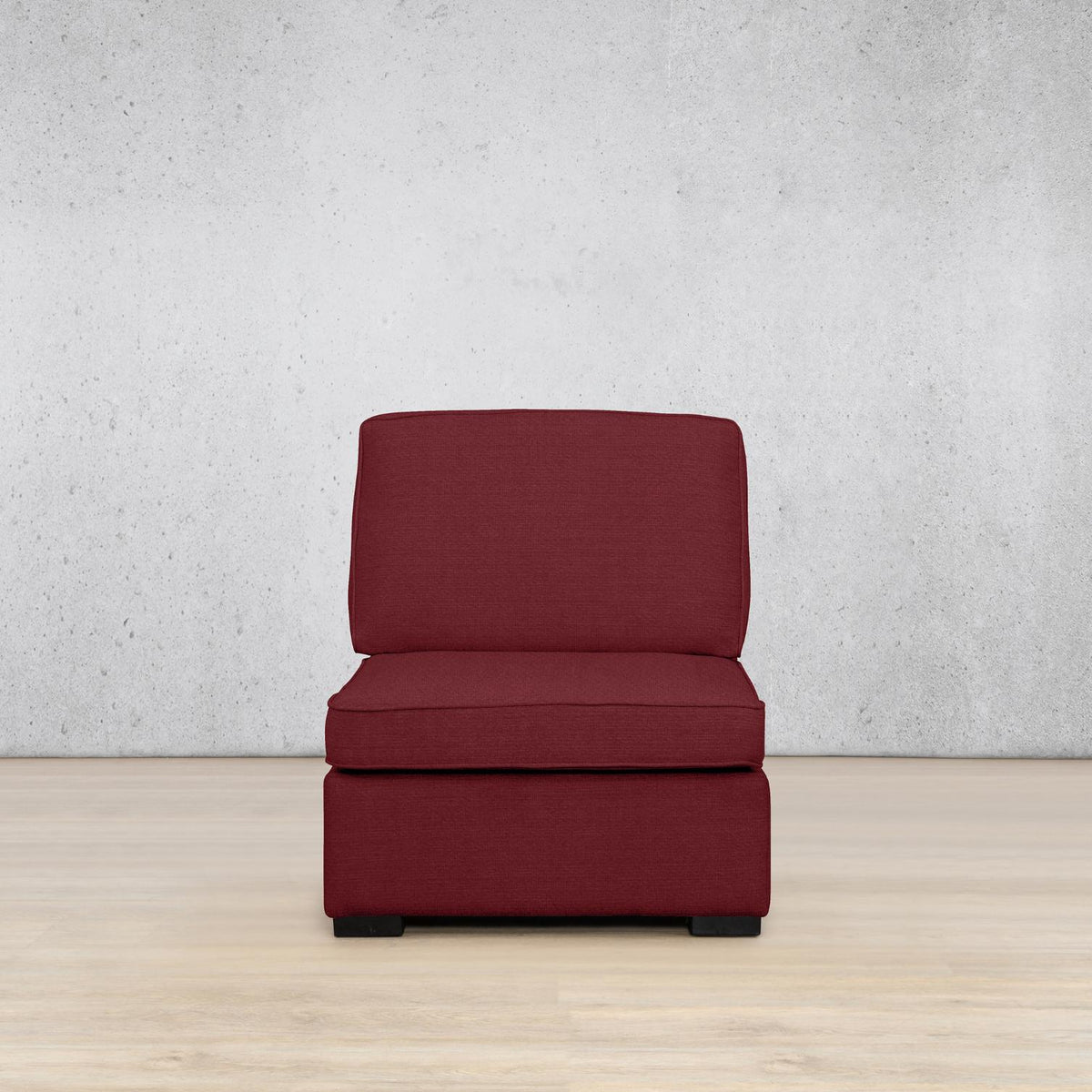 Rome Fabric Armless Chair Fabric Sofa Leather Gallery Deep Cherry