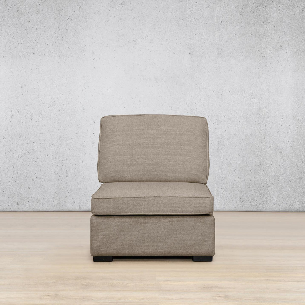 Rome Fabric Armless Chair Fabric Sofa Leather Gallery Ivory Sand
