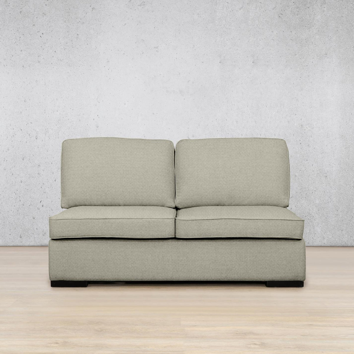 Rome Fabric Armless 2 Seater Fabric Sofa Leather Gallery Kenya Beige