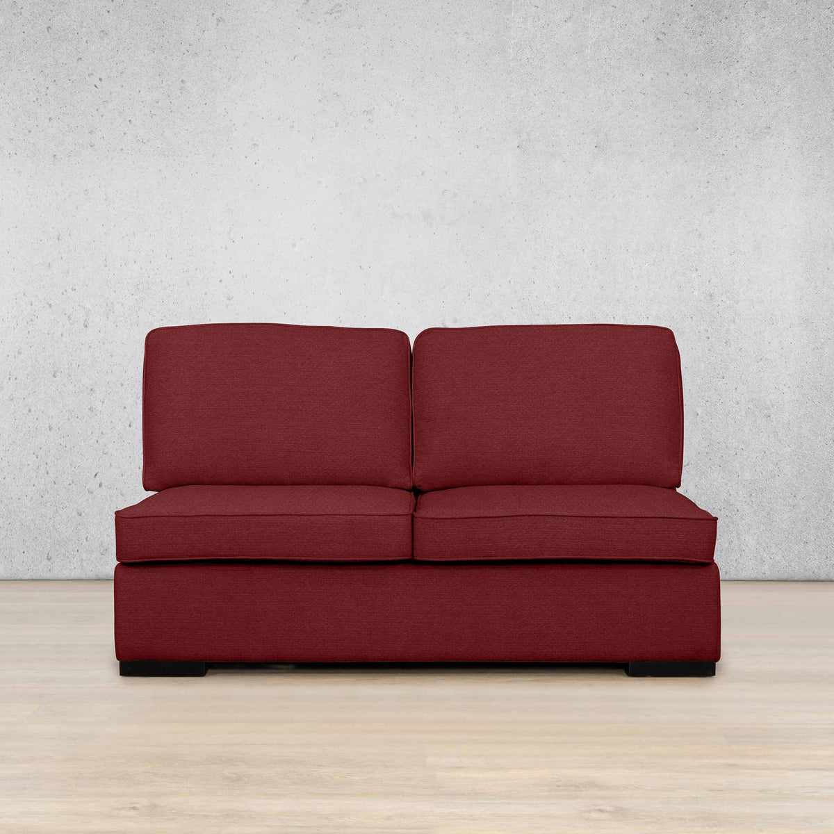 Rome Fabric Armless 2 Seater Fabric Sofa Leather Gallery Kenya Red