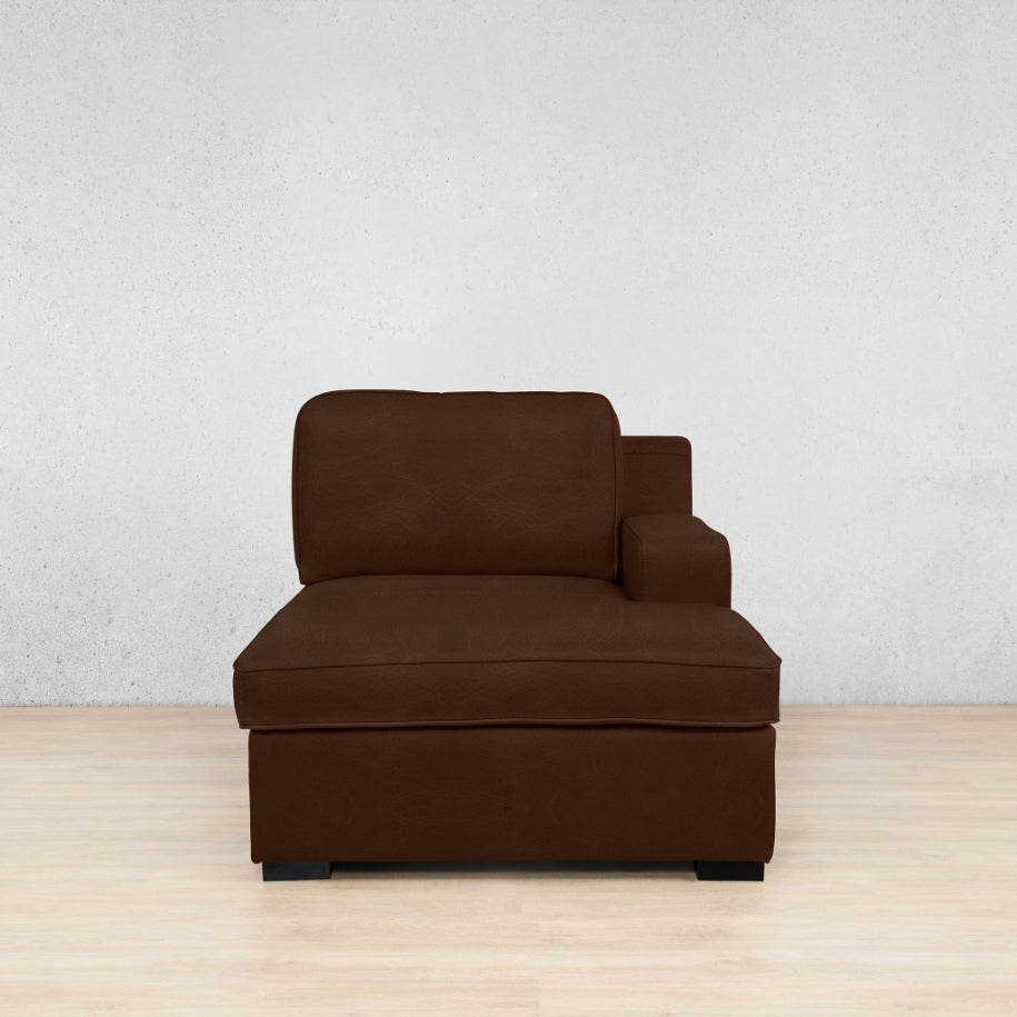 Rome Leather Chaise 1 Arm - RHF - Royal Cognac - Leather Chaise Armchair
