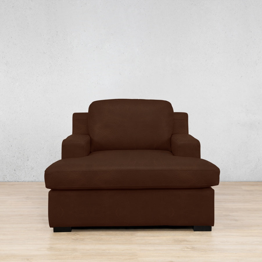 Rome Leather 2 Arm Chaise - Royal Cognac - Leather Armchair