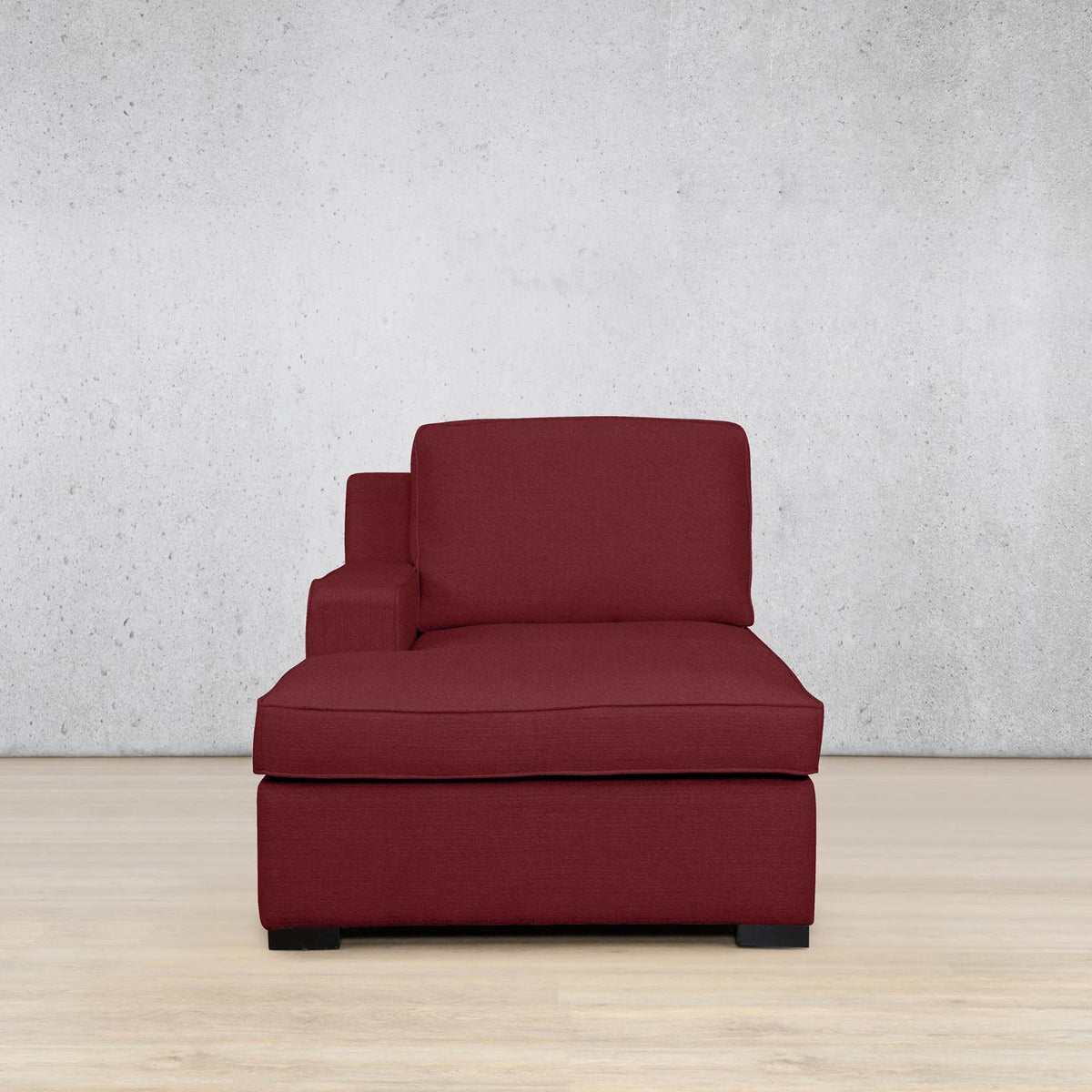 Rome Fabric Chaise Right Arm Fabric Sofa Leather Gallery Deep Cherry
