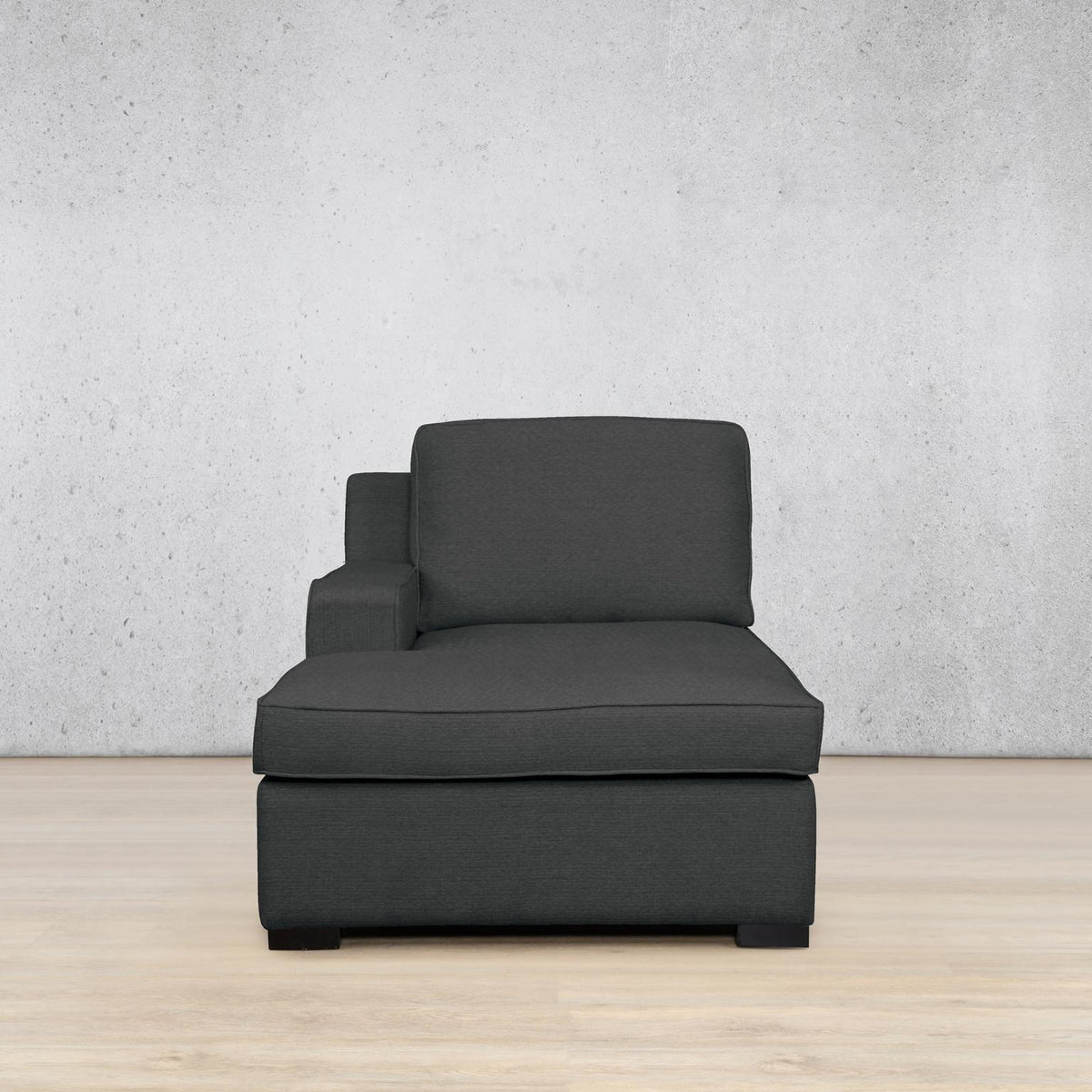 Rome Fabric Chaise Right Arm Fabric Sofa Leather Gallery Kenya Charcoal