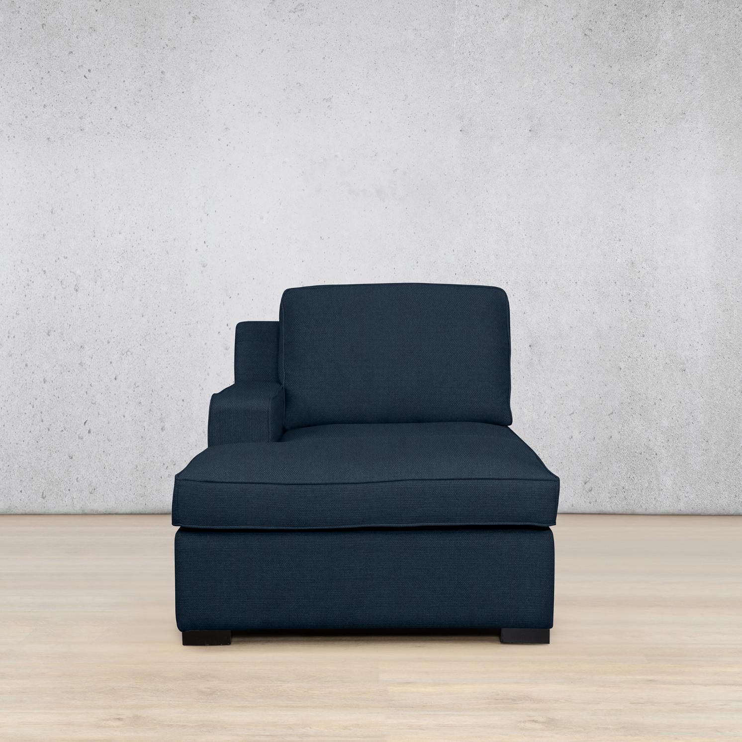 Rome Fabric Chaise Right Arm Fabric Sofa | Leather Gallery Kenya Navy Blue