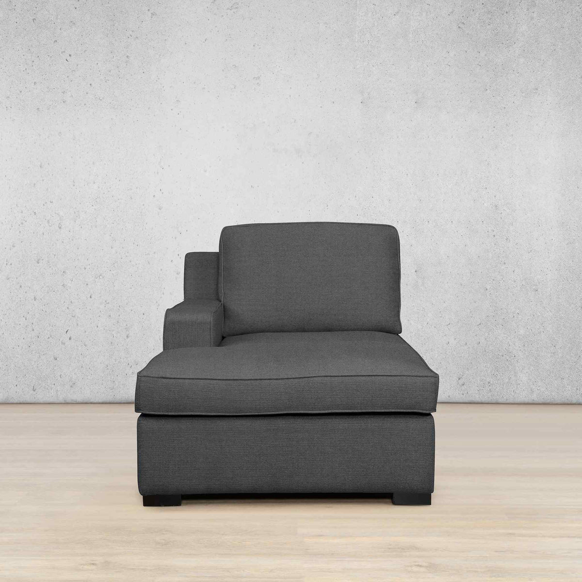 Rome Fabric Chaise Right Arm Fabric Sofa Leather Gallery Space Grey