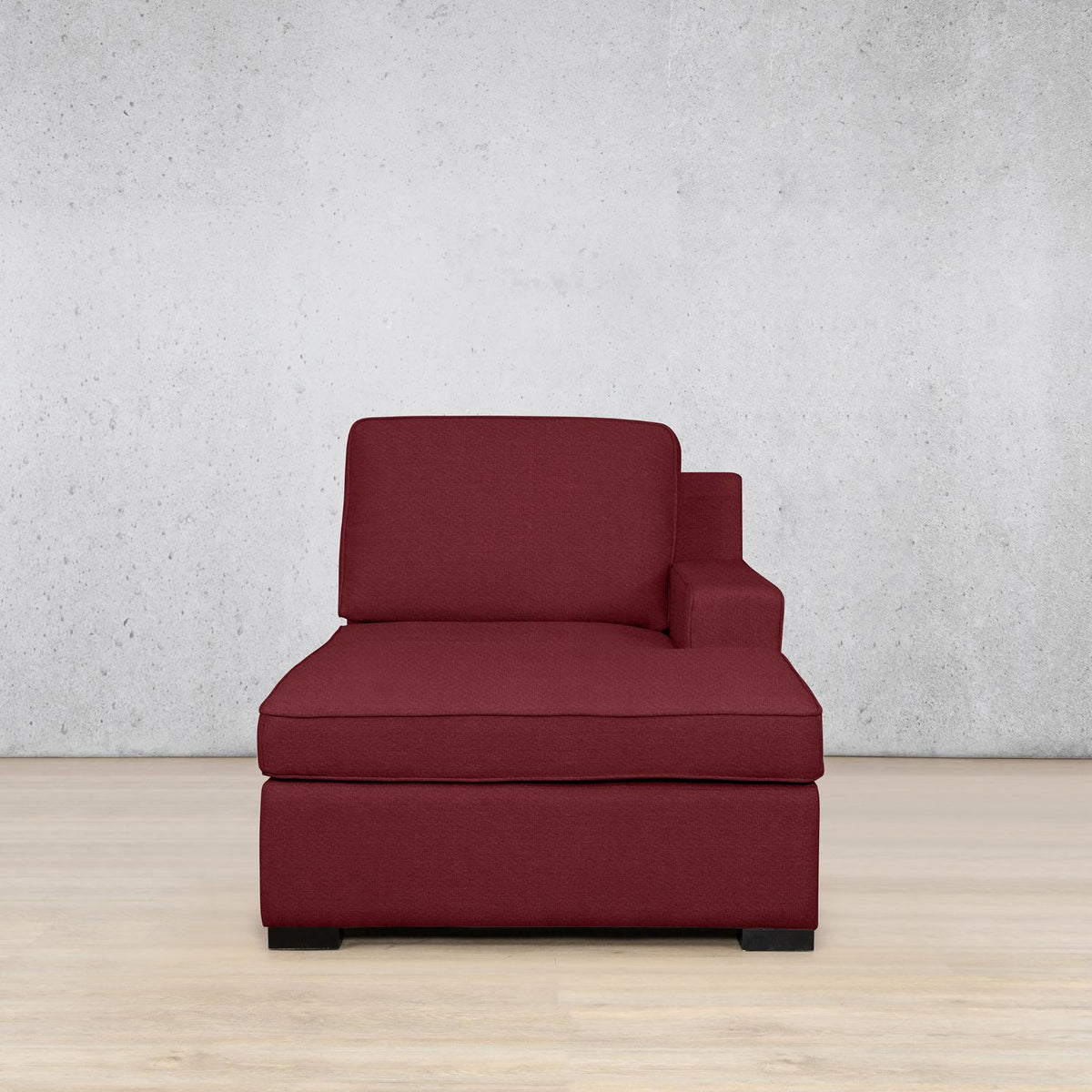 Rome Fabric Chaise Left Arm Fabric Sofa Leather Gallery | Deep Cherry