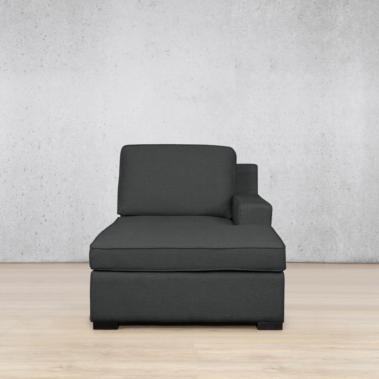 Rome Fabric Chaise Left Arm Fabric Sofa Leather Gallery | Kenya Charcoal