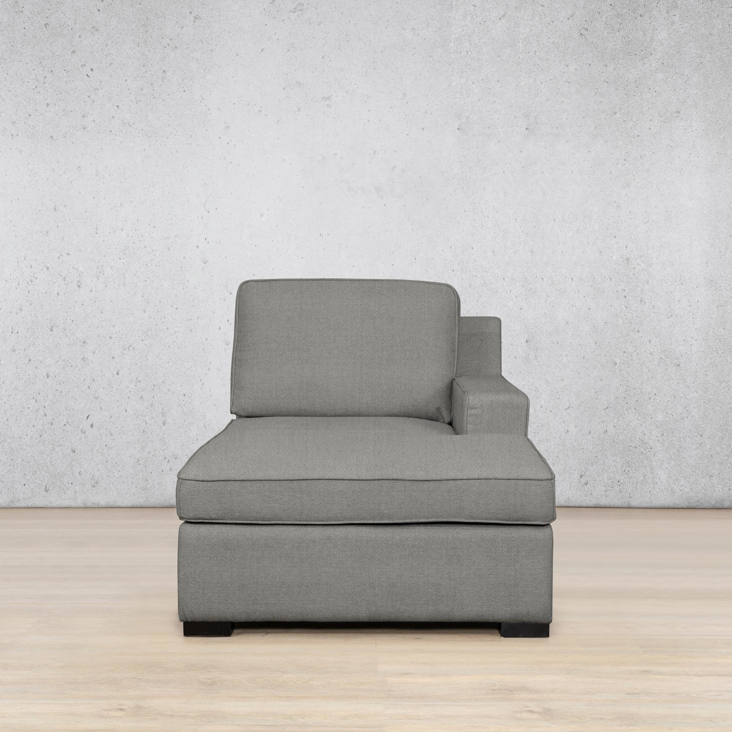 Rome Fabric Chaise Left Arm Fabric Sofa Leather Gallery | Kenya Grey