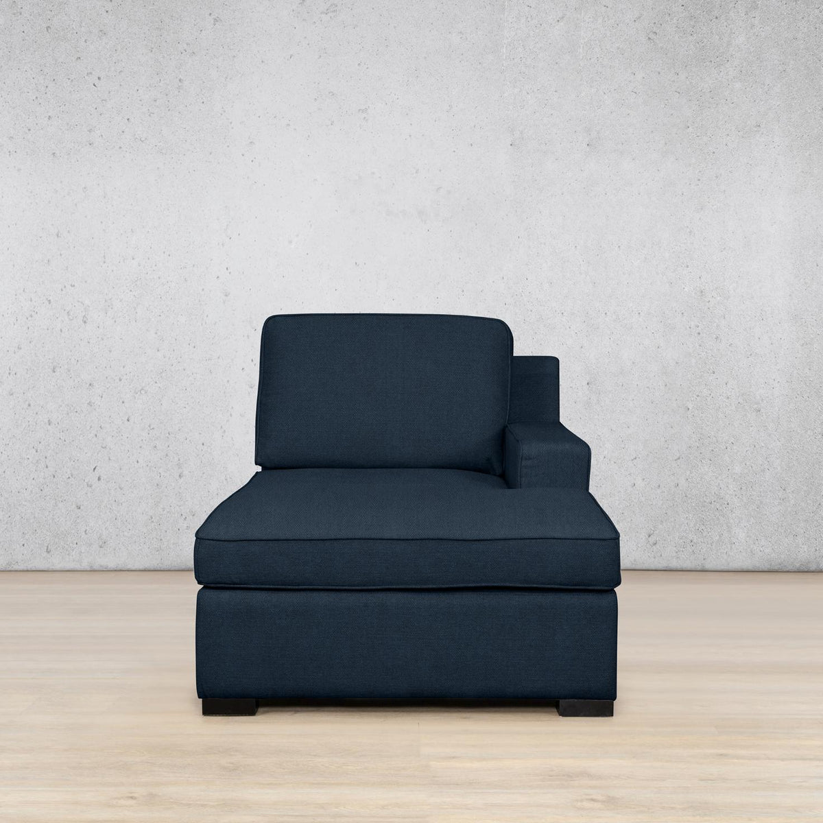 Rome Fabric Chaise Left Arm Fabric Sofa Leather Gallery | Kenya Navy Blue