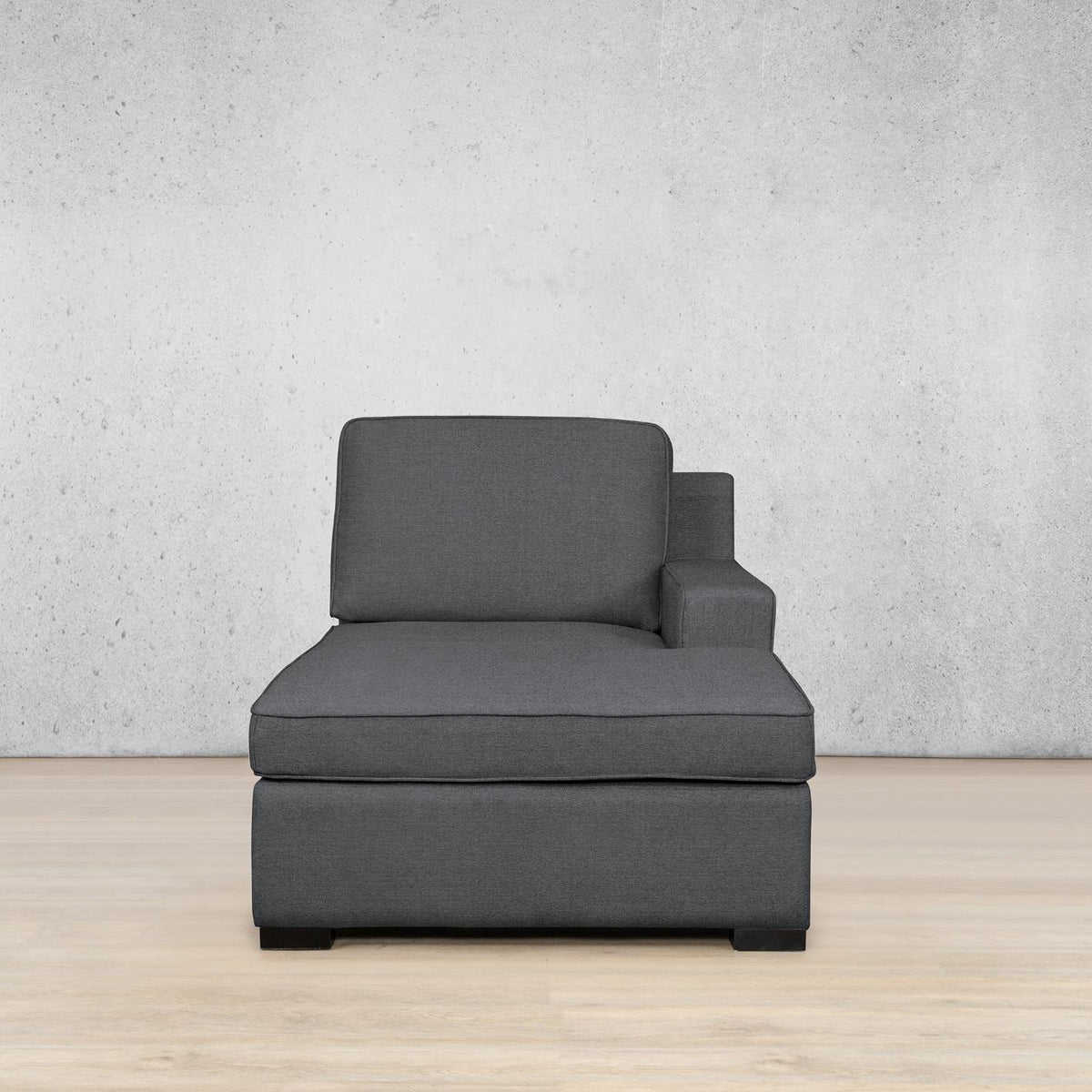 Rome Fabric Chaise Left Arm Fabric Sofa Leather Gallery | Space Grey